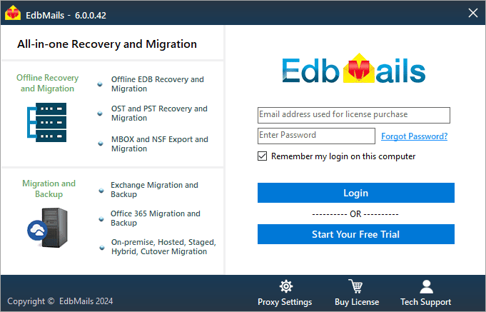 Demo login EdbMails