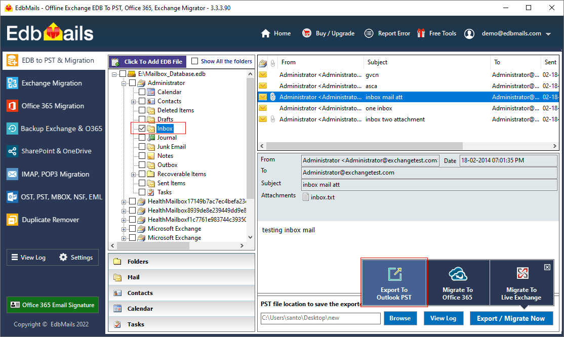 Import EDB into Exchange 2019