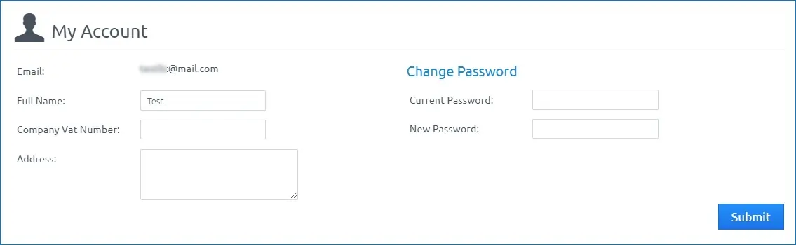 Change account details