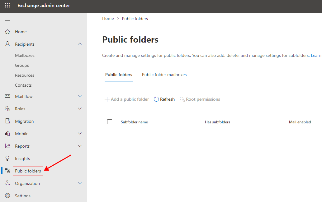 Create and assign public folder in Office 365