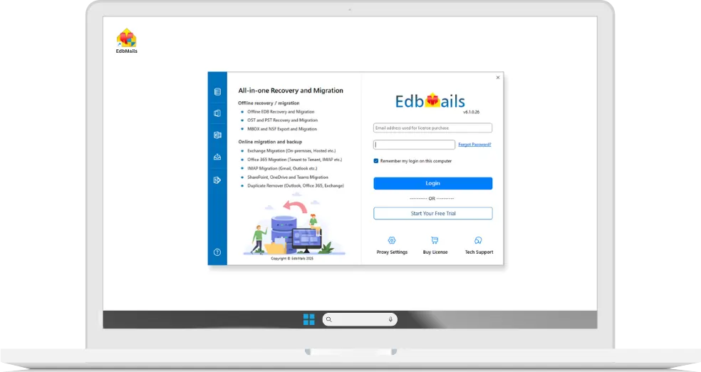 EdbMails recovery and migration free trial EdbMails All-in-one recovery and migration