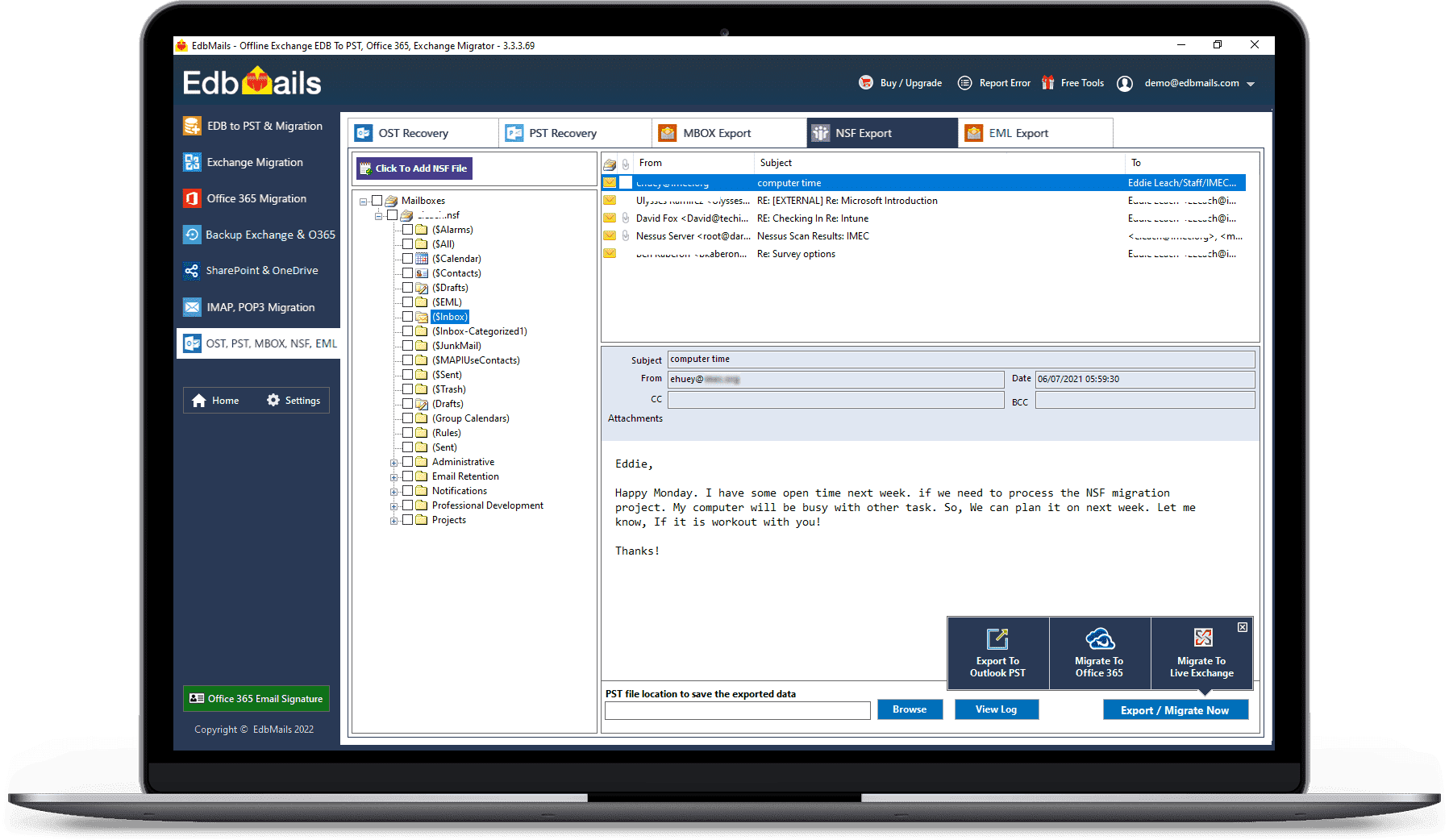 Lotus Notes to Exchange migration