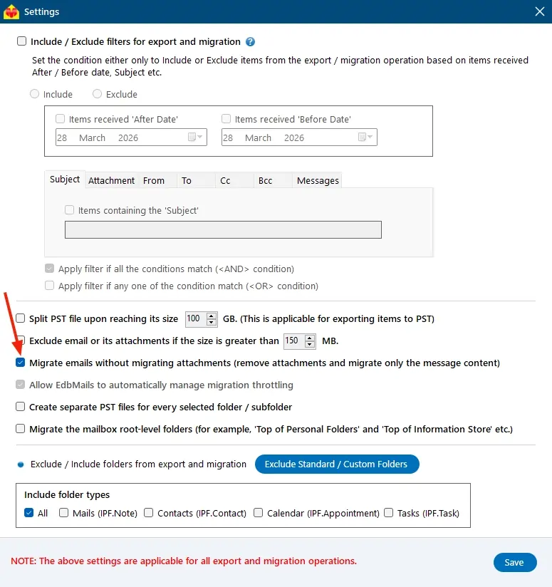 Migrate Emails Without Attachments Migrate Emails Without Attachments