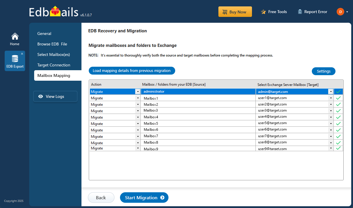 Map EDB to Exchange mailboxes Map EDB to Exchange mailboxes