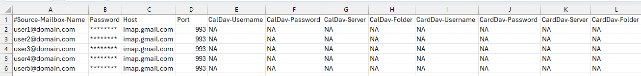 Office to IMAP CSV file Office to IMAP CSV file