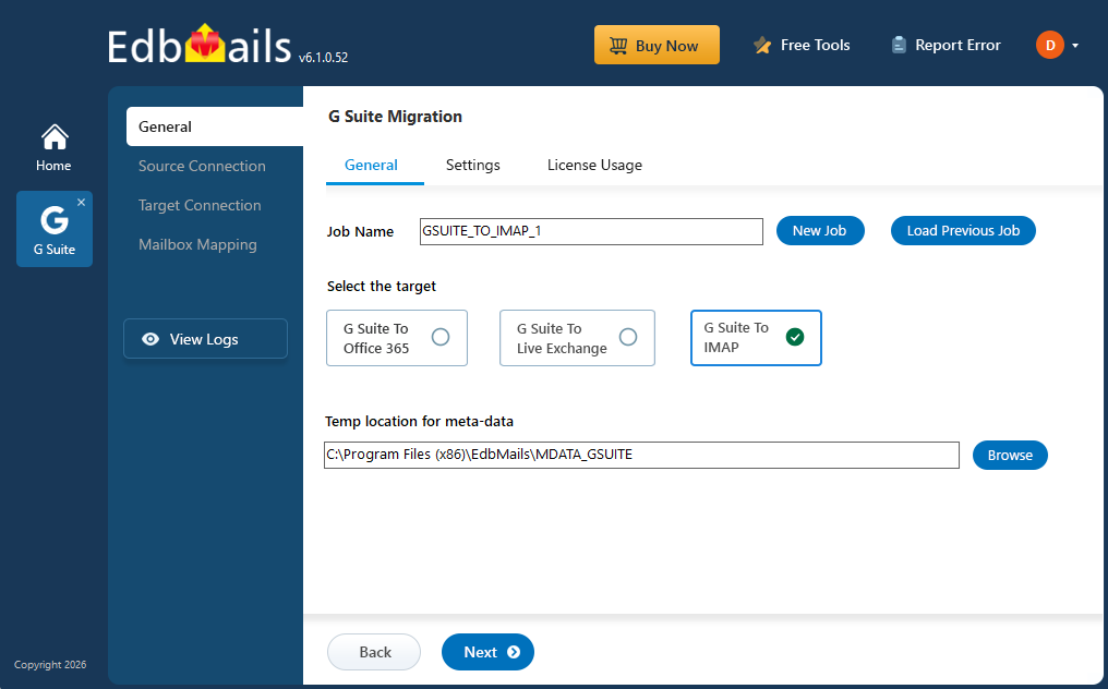 G Suite to IMAP Migration G Suite to IMAP Migration