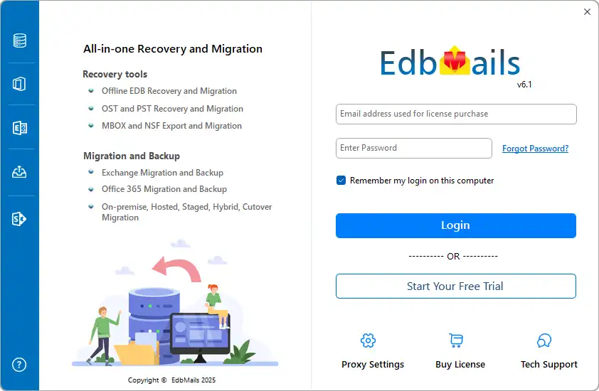 Login to EdbMails application