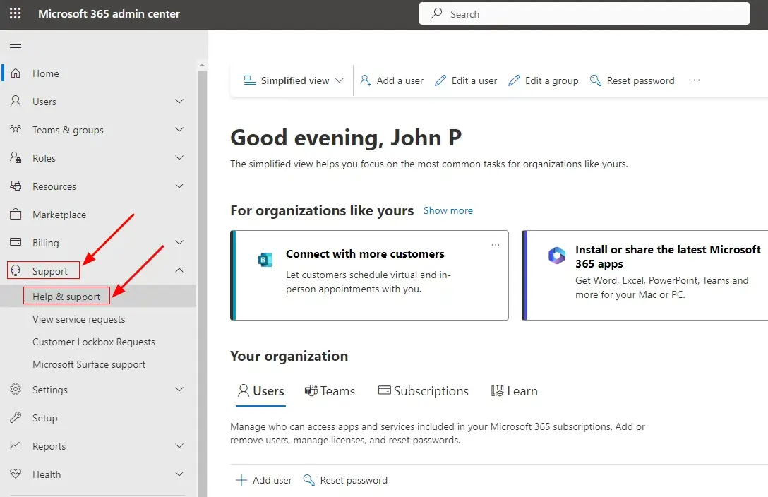 Navigate to Help & support Navigate to Help & support