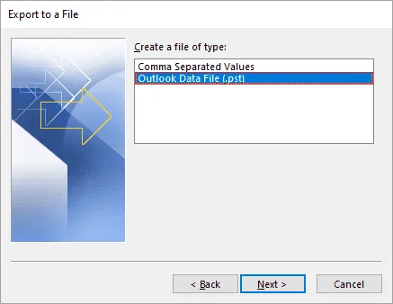 outlook data file outlook data file