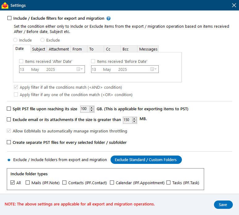 Selective OST Export guide Selective OST Export guide